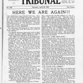 The 25 April 1918 issue of The Tribunal